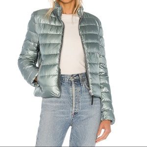 Moncler Teal Puffer Short Jacket Coat 0